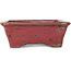 Rectangular purple bonsai pot by Bunzan - 160 x 140 x 50 mm