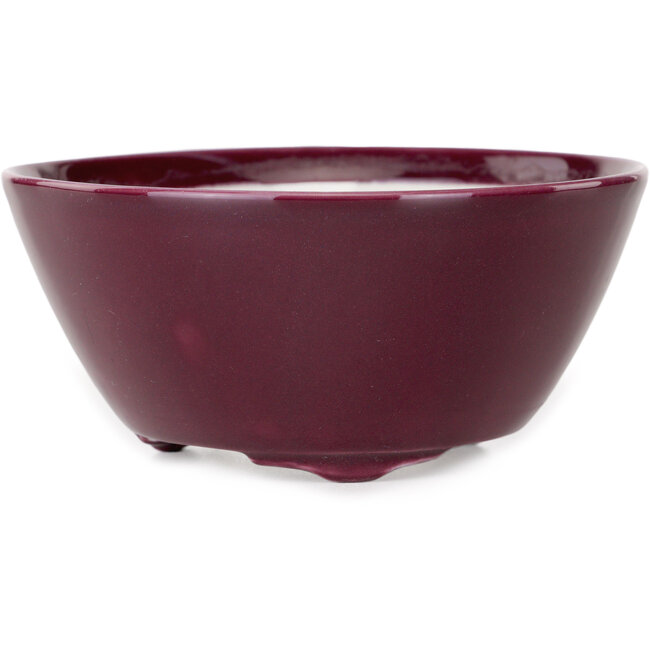 Maceta redonda morada para bonsái de Seifu - 140 x 140 x 65 mm