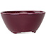 Round purple bonsai pot by Seifu - 140 x 140 x 65 mm