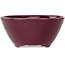 Round purple bonsai pot by Seifu - 140 x 140 x 65 mm
