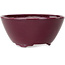 Round purple bonsai pot by Seifu - 140 x 140 x 65 mm