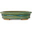 Oval green bonsai pot by Heian Kosen - 180 x 150 x 40 mm
