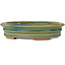 Pot à bonsaï ovale vert par Heian Kosen - 180 x 150 x 40 mm