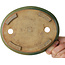 Pot à bonsaï ovale vert par Heian Kosen - 180 x 150 x 40 mm