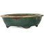 Oval green bonsai pot by Heian Kosen - 135 x 110 x 40 mm