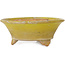 Round yellow bonsai pot by Bigei - 130 x 130 x 50 mm