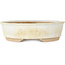 Oval white bonsai pot - 190 x 170 x 45 mm
