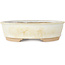Oval white bonsai pot - 190 x 170 x 45 mm