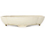 Maceta ovalada blanca para bonsái de Haruyoshi - 180 x 155 x 40 mm