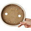 Oval white bonsai pot - 190 x 170 x 45 mm
