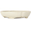Maceta ovalada blanca para bonsái de Haruyoshi - 180 x 155 x 40 mm