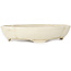 Maceta ovalada blanca para bonsái de Haruyoshi - 180 x 155 x 40 mm