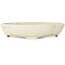 Maceta ovalada blanca para bonsái de Haruyoshi - 180 x 155 x 40 mm