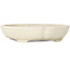 Ovale witte bonsaipot van Haruyoshi - 180 x 155 x 40 mm