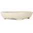 Maceta ovalada blanca para bonsái de Haruyoshi - 180 x 155 x 40 mm
