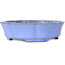 Lotus blue bonsai pot by Shibakatsu - 192 x 192 x 53 mm