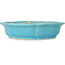 Lotus blue bonsai pot by Shibakatsu - 192 x 192 x 53 mm