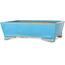Rectangular blue bonsai pot by Shibakatsu - 182 x 140 x 55 mm