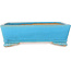 Rectangular blue bonsai pot by Shibakatsu - 182 x 140 x 55 mm