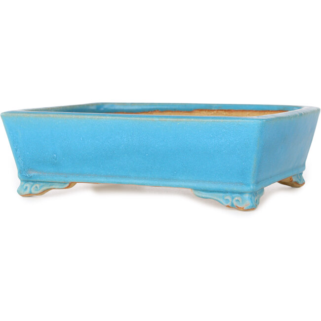 Vaso bonsai rettangolare blu di Shibakatsu - 182 x 140 x 55 mm