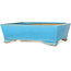 Rectangular blue bonsai pot by Shibakatsu - 182 x 140 x 55 mm