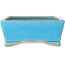 Rectangular blue bonsai pot by Shibakatsu - 182 x 140 x 55 mm
