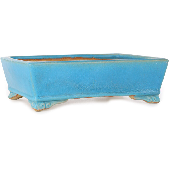Vaso bonsai rettangolare blu di Shibakatsu - 182 x 140 x 55 mm