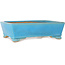 Rectangular blue bonsai pot by Shibakatsu - 182 x 140 x 55 mm