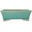 Rectangular blue bonsai pot by Shibakatsu - 185 x 147 x 60 mm