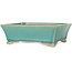 Rectangular blue bonsai pot by Shibakatsu - 185 x 147 x 60 mm