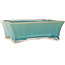Rectangular blue bonsai pot by Shibakatsu - 185 x 147 x 60 mm