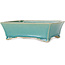Rectangular blue bonsai pot by Shibakatsu - 185 x 147 x 60 mm