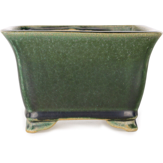 Pot à bonsaï carré vert de Shibakatsu - 150 x 147 x 95 mm