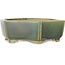 Hexagonal green bonsai pot by Shibakatsu - 150 x 150 x 50 mm