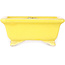 Pot à bonsaï rectangulaire jaune de Shibakatsu - 87 x 70 x 38 mm