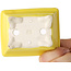 Rechthoekige gele bonsaipot van Shibakatsu - 87 x 70 x 38 mm