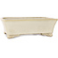 Rectangular beige bonsai pot by Shibakatsu - 185 x 145 x 58 mm