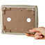 Pot à bonsaï rectangulaire beige de Shibakatsu - 185 x 145 x 58 mm
