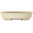 Pot à bonsaï ovale beige de Shibakatsu - 210 x 180 x 45 mm