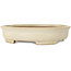 Oval beige bonsai pot by Shibakatsu - 210 x 180 x 45 mm