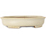 Oval beige bonsai pot by Shibakatsu - 210 x 180 x 45 mm