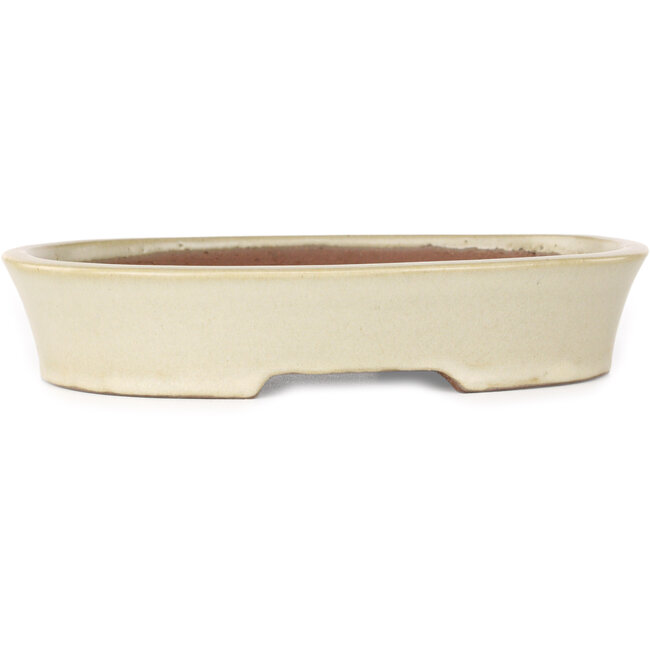 Vaso bonsai ovale beige di Shibakatsu - 190 x 142 x 37 mm