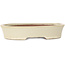 Ovale beige bonsaipot van Shibakatsu - 190 x 142 x 37 mm