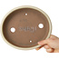 Oval beige bonsai pot by Shibakatsu - 210 x 180 x 45 mm