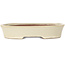 Oval beige bonsai pot by Shibakatsu - 190 x 142 x 37 mm