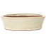 Pot à bonsaï ovale beige de Shibakatsu - 190 x 142 x 37 mm