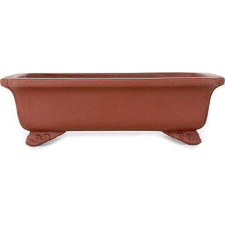  Shibakatsu (Katsuichi Shibata) 187 mm  unglazed bonsai pot by Shibakatsu, Tokoname, Japan