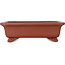 Pot à bonsaï rectangulaire non émaillé de Shibakatsu - 187 x 155 x 55 mm