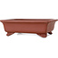 Pot à bonsaï rectangulaire non émaillé de Shibakatsu - 187 x 155 x 55 mm