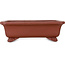 Rectangular unglazed bonsai pot by Shibakatsu - 187 x 155 x 55 mm